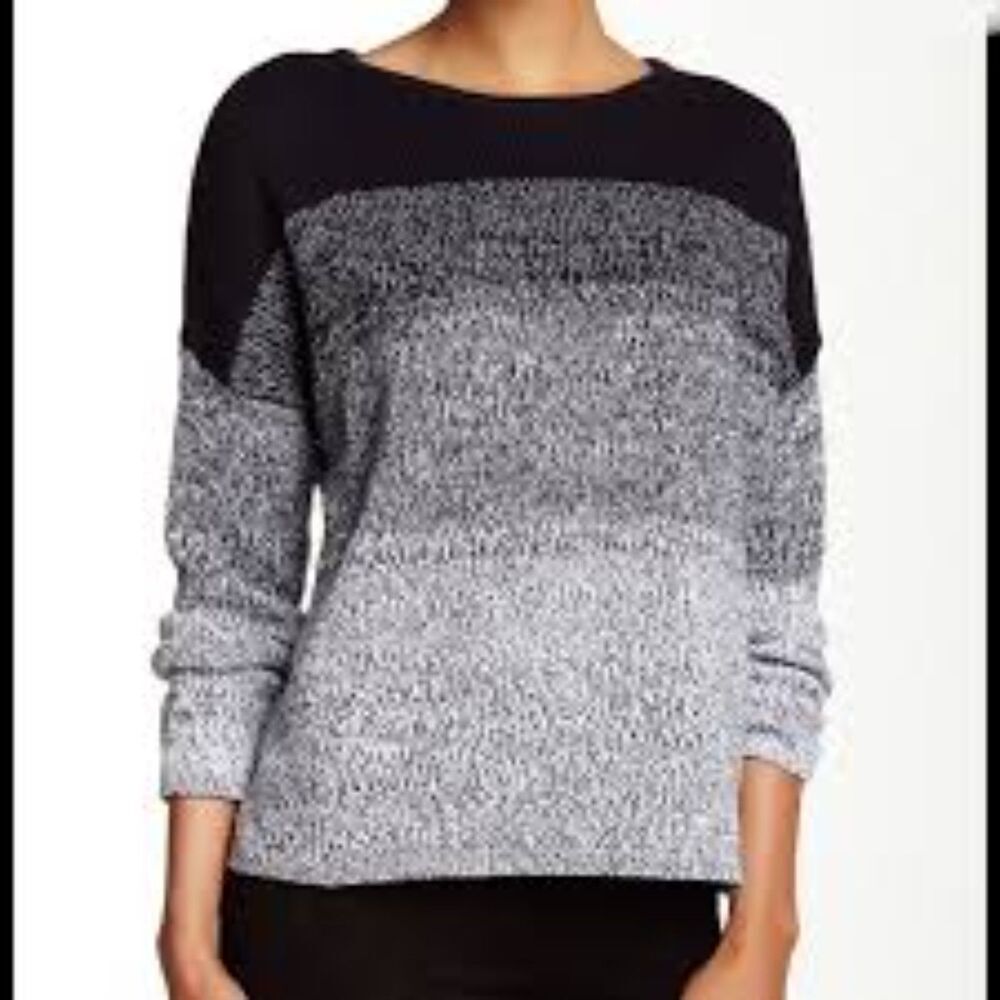 Vince Boxy Ombré Fade Chunky Knit Sweater